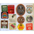 12 different Bar Coasters - Cardboard type (Pkt 6)
