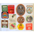 12 different Bar Coasters - Cardboard type (Pkt 6)