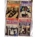 4 Private Eye Magazines - Dec `94 - Mar `95 - Nov 2000 - May 2001