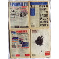 4 Private Eye Magazines - Dec `94 - Mar `95 - Nov 2000 - May 2001