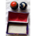 Chinese Health Ball - Baoding - 4cm Diameter - Two in box - Sun and Moon