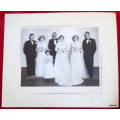 Vintage - Wedding Photo - Black and White, signed - Mounted on cardboard) Unframed