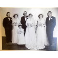 Vintage - Wedding Photo - Black and White, signed - Mounted on cardboard) Unframed