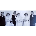 Vintage - Wedding Photo - Black and White, signed - Mounted on cardboard) Unframed