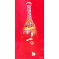 Glass Bell - 14cm High - Amber to Clear with Twisted Design on Handle