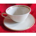 Hutschenreuther: Arzberg - White with Gold Trim - Cup and Saucer