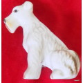 Ornament Figurine of Seated Wire Fox Terrier