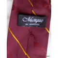 Burgundy and Gold Neck Tie - Springbok 50 - Marque by Graphtex