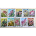 South Africa - Proteas - Definitive Issue - 1977 - 10 used hinged stamps