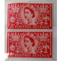 Britain - Queen Elizabeth II - 2 1/2d Red - Pair