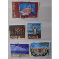 Zambia - Mixed lot of 5 used stamps