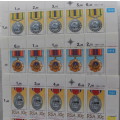 RSA - 1984 - Medals - 11c  25c and 30c - Full Sheet of 25 of each value (Total 75 stamps)