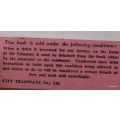 City Tramways Co. Ltd - 12 Ticket booklet 2/9 3d. Stage - Contains 1 ticket