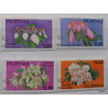 Philippines - 1979 - Flowers (Mussaendas) - 4 cancelled and hinged stamps