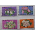 Philippines - 1979 - Flowers (Mussaendas) - 4 cancelled and hinged stamps
