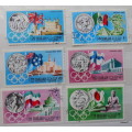 Sharjah - 1968 - Olympics - Set of 6 Cancelled and hinged stamps
