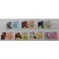 Cuba - 1972 - Horses - 7 cancelled and hinged stamps