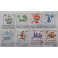 Bulgaria - 1969 - Transport - Set of 8 cancelled and hinged stamps