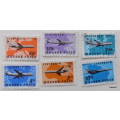 Hungary - 1977 - Planes - 6 cancelled stamps