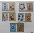 Sharjah - 1972 - NASA Apollo Astronauts - Set of 5 cancelled hinged stamps