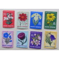 Romania - 1970 - Flowers - Set of 8 cancelled and hinged stamps