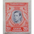 Kenya Uganda Tanganyika - 1938 - George VI - DEFIN 20c - Unused hinged