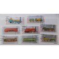 Fujiera - 1969 - Locomotives -  Set of 8 cancelled hinged stamps