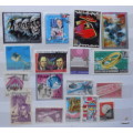 Mixed Lot of 17 used stamps - Theme:  Space