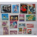 Mixed Lot of 17 used stamps - Theme:  Space