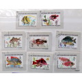 Vietnam - 1976 - Fish - Set of 8 cancelled stamps