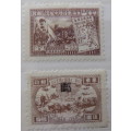 China - 1.10.1949 Mao and China East 1942-1949  - 2 Unused hinged stamps