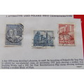 Poland - 1950/51 - Commemoratives - 3 Used hinged stamps