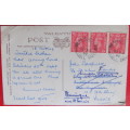 Vintage Valentine Post Card - Sepiatype - W.2347 - Bungalows, Abersoch - 1949 to France