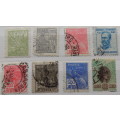 Brazil - Mixed lot of 8 Used stamps (one of the pair is torn)