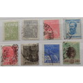 Brazil - Mixed lot of 8 Used stamps (one of the pair is torn)