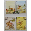 Sharjah - 1972 - Children Around the World - Set of 4 cancelled hinged stamps