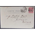 Vintage Post Card - 4/4/03 - PARIS 1899 - Posted Paris to Ireland