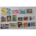 World Mix - 16 Used hinged stamps