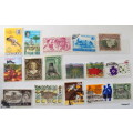 World Mix - 16 Used hinged stamps
