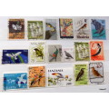 Africa - Theme: Birds - Mixed Lot of 17 Used some hinged stamps