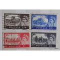 GB - Castles - High Values - 2/6 5/- 10/- GBP1 - 4 Used stamps