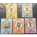 Hungary - 1960 - Olympics - 5 Cancelled Hinged stamps