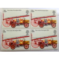 GB - 1974 - Fire Service - Block of 4 x 3 1/2p Unused stamps