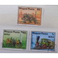 Hungary - 1979 - Steam Engines - 3 Cancelled stamps
