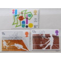 GB - 1977 - Mixed Lot of Sport and Chemistry - 3 Unused stamps