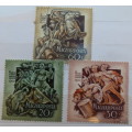 Hungary -  1953 - Insurrection of 1703 -  3 Cancelled Hinged Stamps
