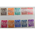 Yugoslavia - 1935-1940 - Young King Peter II - 10 Used some hinged stamps