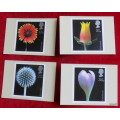 Flowers Post Office Picture Card Series PHQ 99 1/87 - Set of 4 -