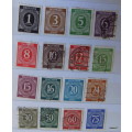 German - 1946 - Allied Occupation - Numerals - Mixed Lot of 16 Used and Unused Hinged stamps