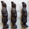 Three Chinese Terracotta Army Replica Infantry Figurines